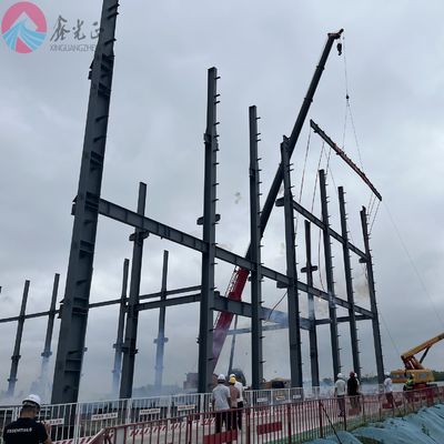 রঙিন ইস্পাত বীম গুদাম প্রিফ্যাব ইস্পাত গুদাম ভবন সিই শংসাপত্র