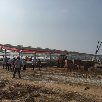 Q345B প্রিফ্যাব্রিকেটেড ইন্ডাস্ট্রিয়াল স্টিল বিল্ডিং
