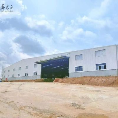 কাস্টমাইজড নির্মাণ আগুন-প্রমাণ প্যানেল সহ প্রিফ্যাব্রিকেটেড ইস্পাত কাঠামো গুদাম