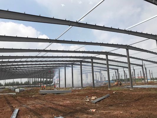 সি পুরলিন স্টিল স্ট্রাকচার গুদাম কাস্টম প্রিফ্যাব্রিকেটেড নির্মাণ