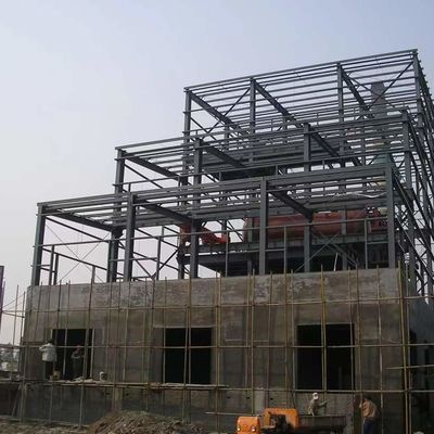 প্রাক ইঞ্জিনিয়ারিং স্টিল স্ট্রাকচার হল নির্মাণ ভবন গুদাম / কর্মশালার জন্য