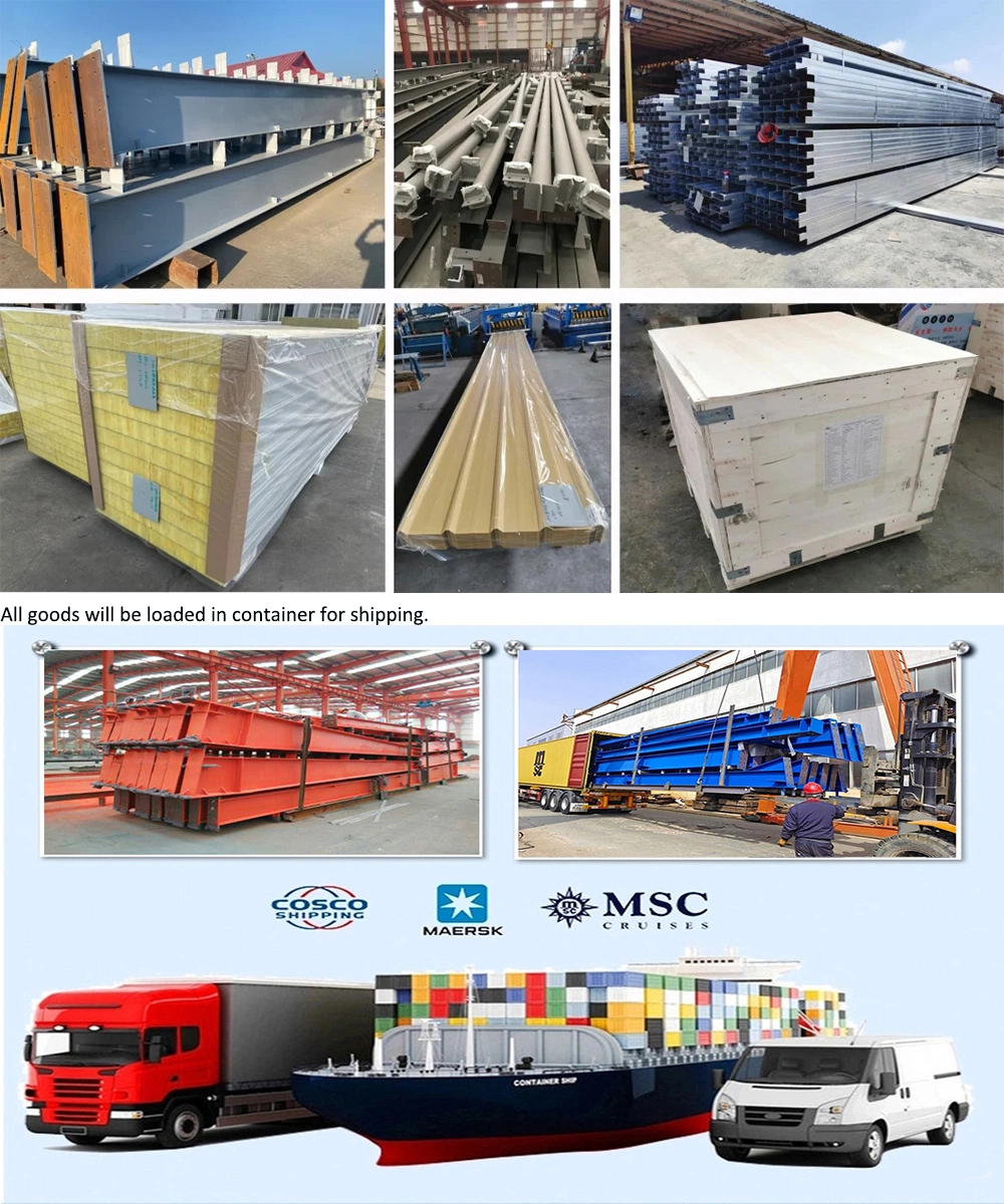 OEM প্রিফ্যাব্রিকেটেড হালকা ইস্পাত ফ্রেম হাউস 8