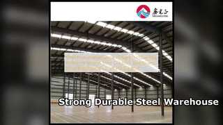 টেকসই ইস্পাত কাঠামো গুদাম Prefab বিল্ডিং সমাধান